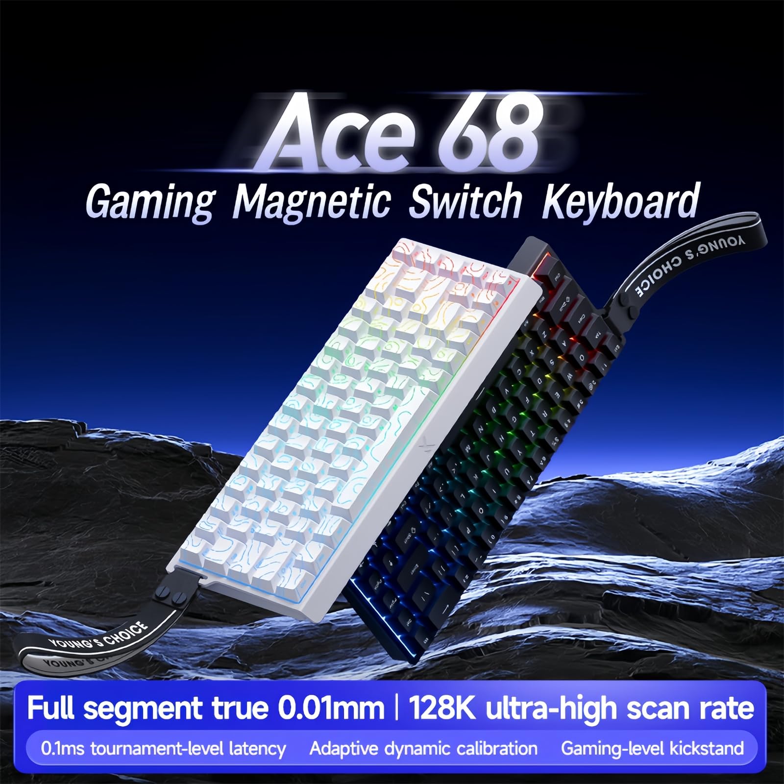 Amazon.com: ZMX MCHOSE ACE 68 Magnetic Switch RGB Gaming