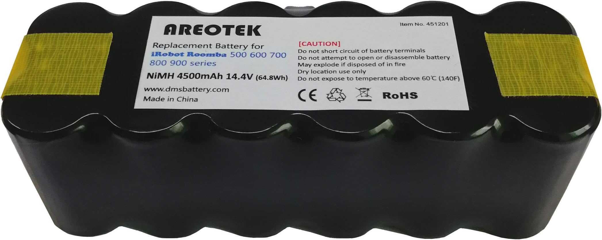 Areotek 4500mAh Extended Life iRobot Roomba Replacement Battery for 500 600 700 800 Series Robots