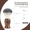 UrbanMooch Shaving Brush for Men | Sheesham Wood Handle with Ultra-Soft Absorbent Bristles | Luxury Imitation Badger Hair Shaving Brush | Soft Shaving Brush for Men Grooming | Hand-Crafted in India gallery image
