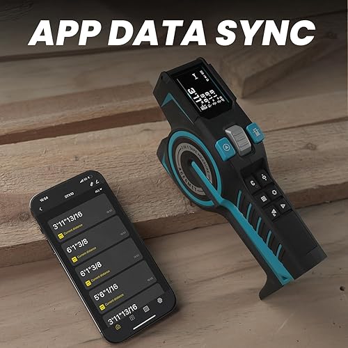 Miniatura 8 de Cinta métrica digital 3 en 1, herramienta de medición láser de 330 pies y cinta de bloqueo automático con lectura digital instantánea, línea láser