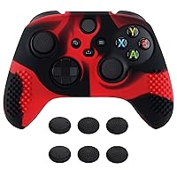Vista 11 de eXtremeRate PlayVital Black 3D Studded Edition Anti-Slip Silicone Cover Skin for Xbox Series X/S Controller, Soft Rubber Case Protector for Xbox