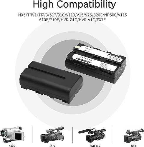 Miniatura 3 de Paquete de baterías recargables NP-F550 NP-F570 NP-F530 NP-F330 con 2 baterías batería compatible con cargador LED Batería recargable de iones de