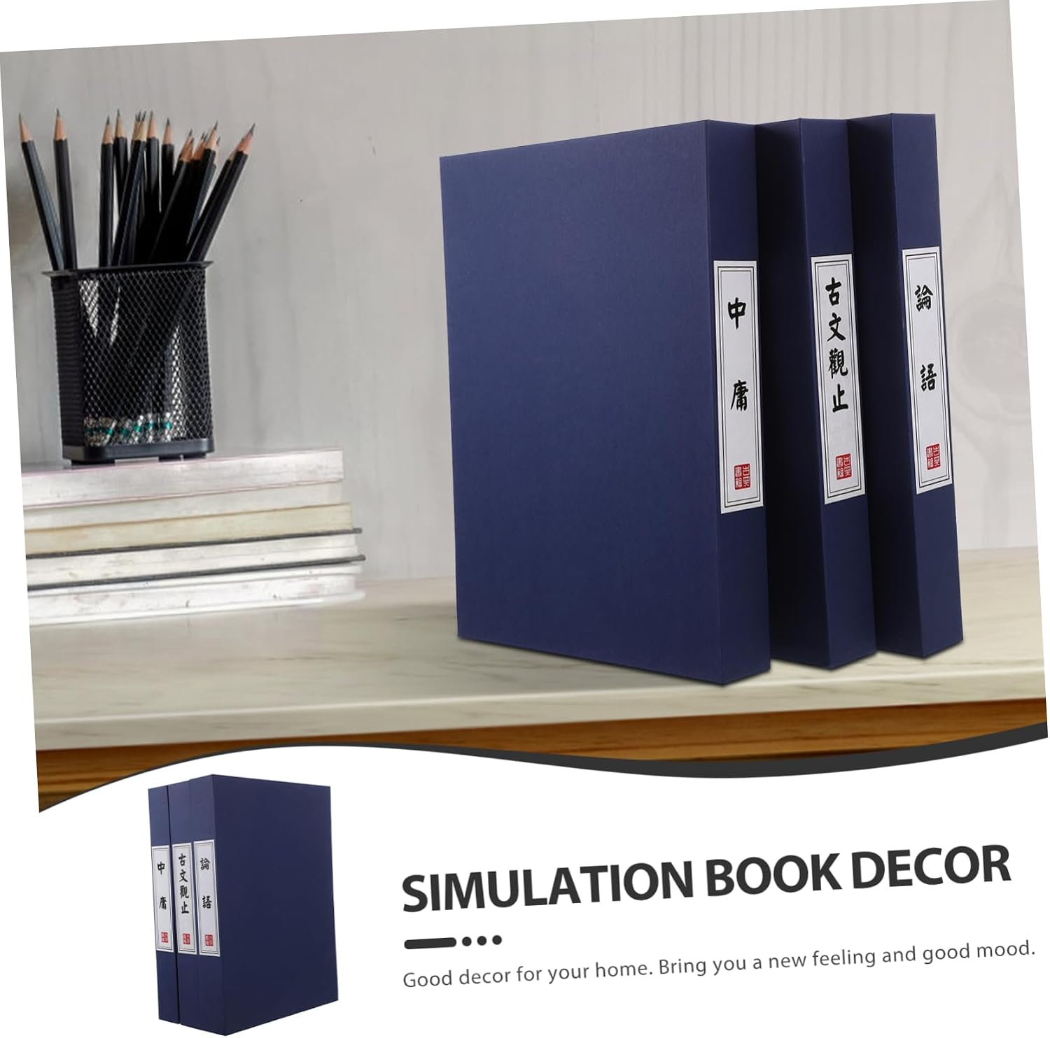 3pcs Fake Book Decor Paper Ornament for Bookshelf Xmas Display