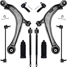 10Pcs Front Lower Control Arm Kit w/Ball Joint Fit For 2011-2014 2015-2017 Ho-nda Odyssey, Outer Inner Tie Rod End, Sway Bar Link, Boots OE# K622002 K622210 K750304 ES800333 EV800909