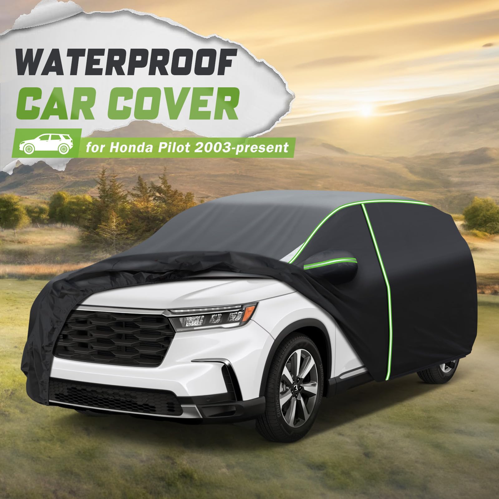Mixsuper Liner Car Cover for Honda Pilot 2003-2026 7 Layers Full Car Cover All Weather Car Covers for — view 2