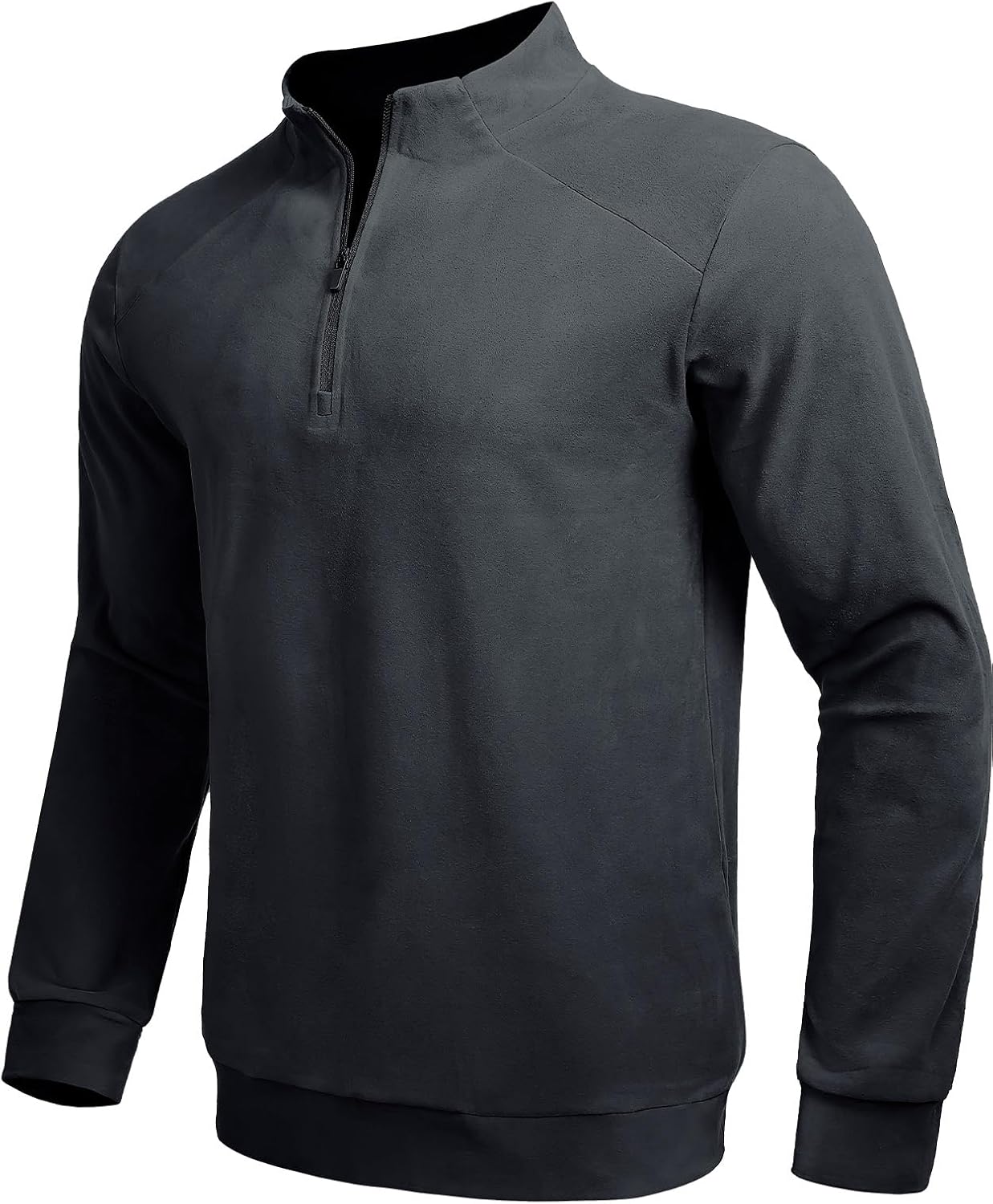 Men's Quarter Zip Pullover Ultra-Soft Thermal Long Sleeve Sweatshirt 1/4 Zip Golf Shirts Running Gym Workout Top