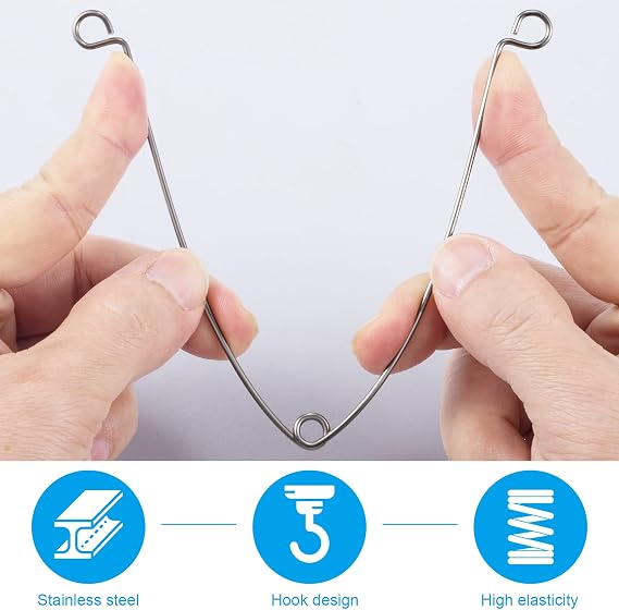 OIIKI 7Pcs Recessed Lighting Springs Clips Recessed Lighting, Torsion Spring Clips Metal, Recessed Light Covers Trims for Recessed Lighting Accessories