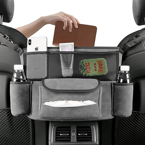 Miniatura 1 de EKALA Soporte para bolso de coche entre asientos con múltiples bolsillos para automóvil, bolsa de almacenamiento de gran capacidad, forro interior