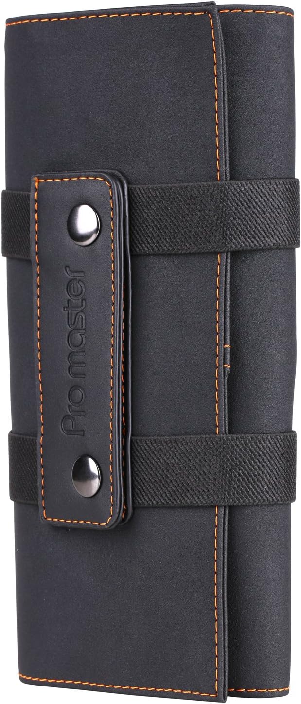 Salon Hair Tools Bag, Stylist Barber Scissors Pouch Bag, Soft Fabric Roll-Up Organiser, Black Color