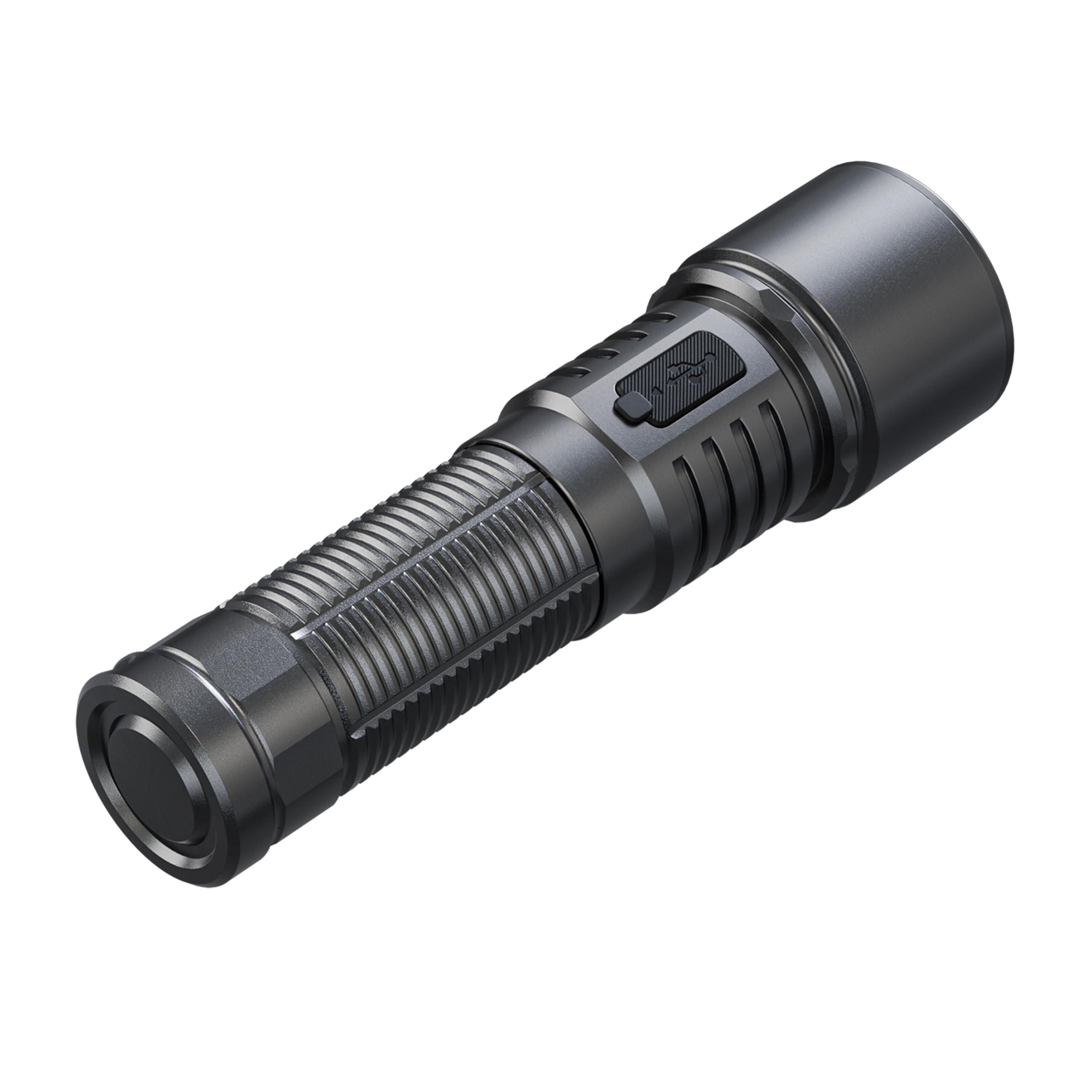 FENIX LD45R - Torcia elettrica ricaricabile per lavoro e esterni, 2800 lumen, 480 m, 65 ore massime, sistema avanzato di messa a fuoco elettronica con controllo della messa a fuoco rotante, schermo