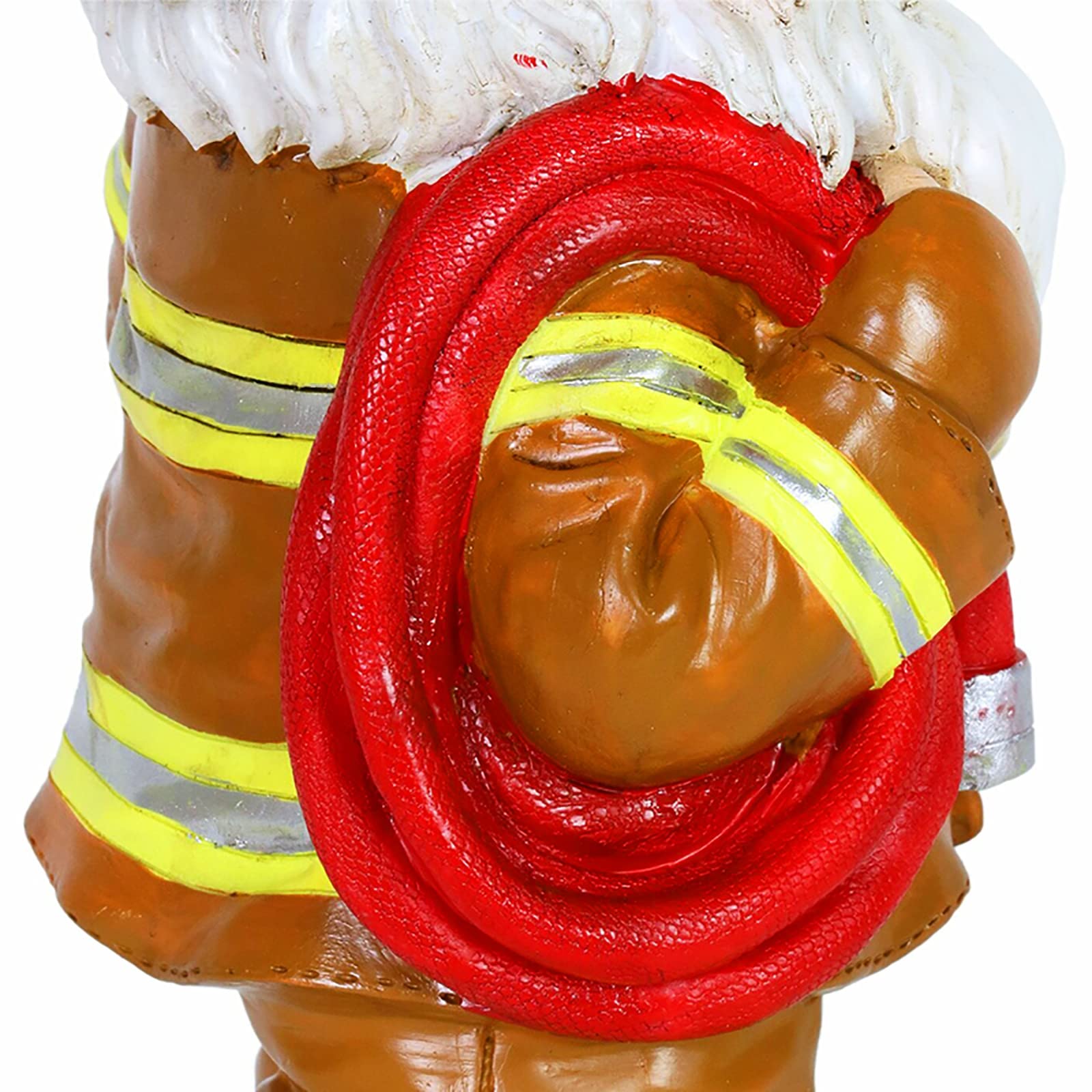 Statue De Jardin Vieil Homme Nain Pompier – Ornement En Résine, Design Unique, Pour Décorer Maison, Bureau, Extérieur