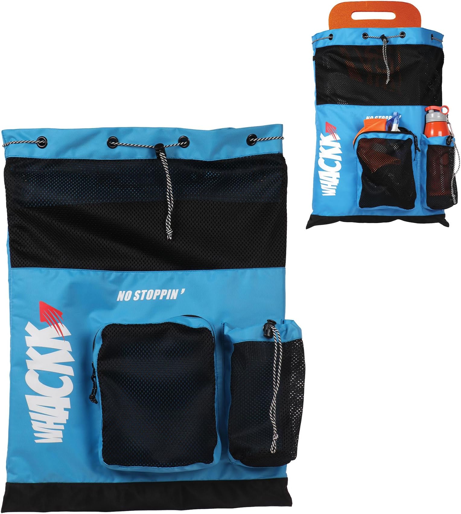 Whackk Aqua Blue Swimming Equipment Kit Bag (9063), L
