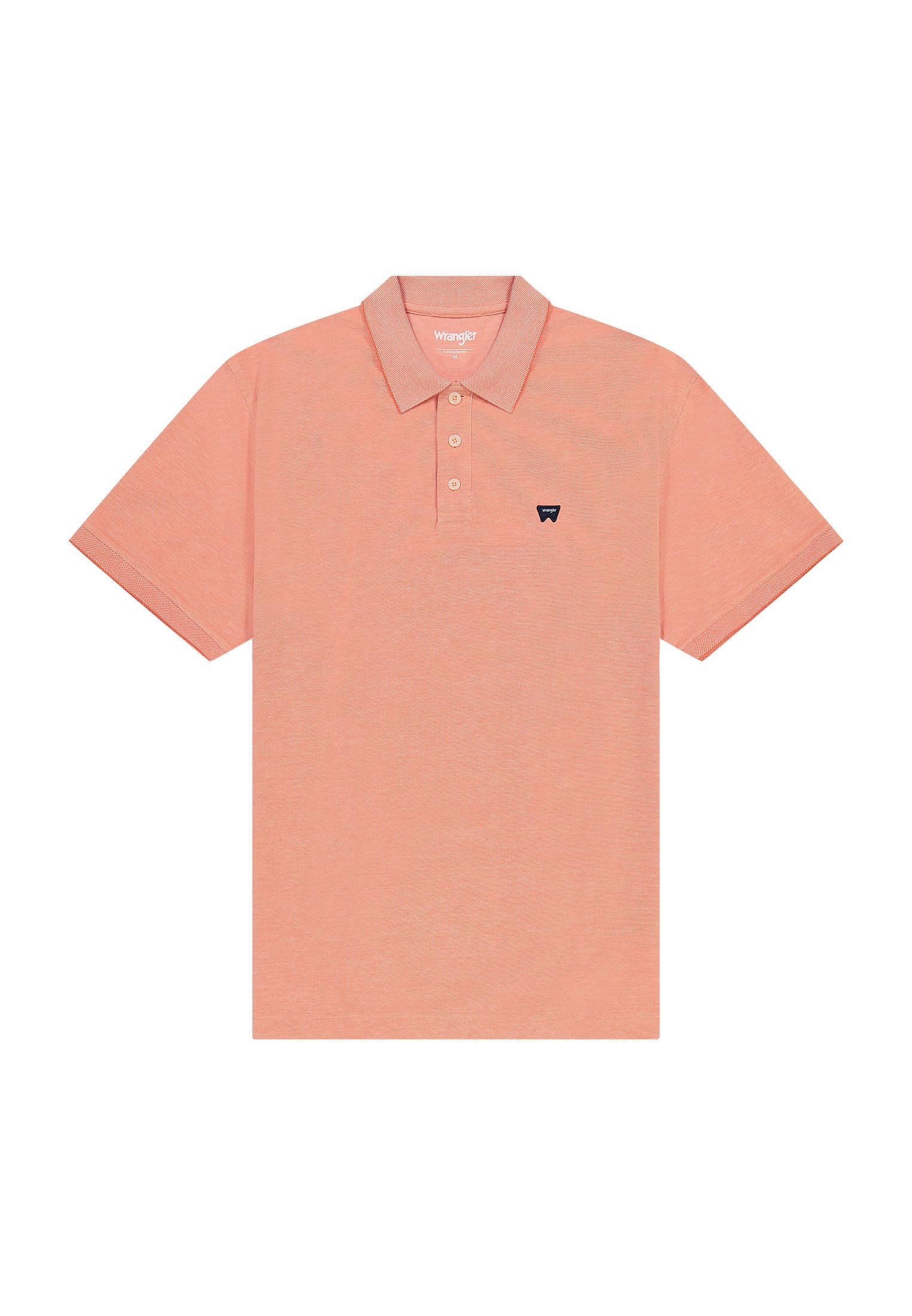 Wrangler Men's Refined Polo Shirt, Orange, L