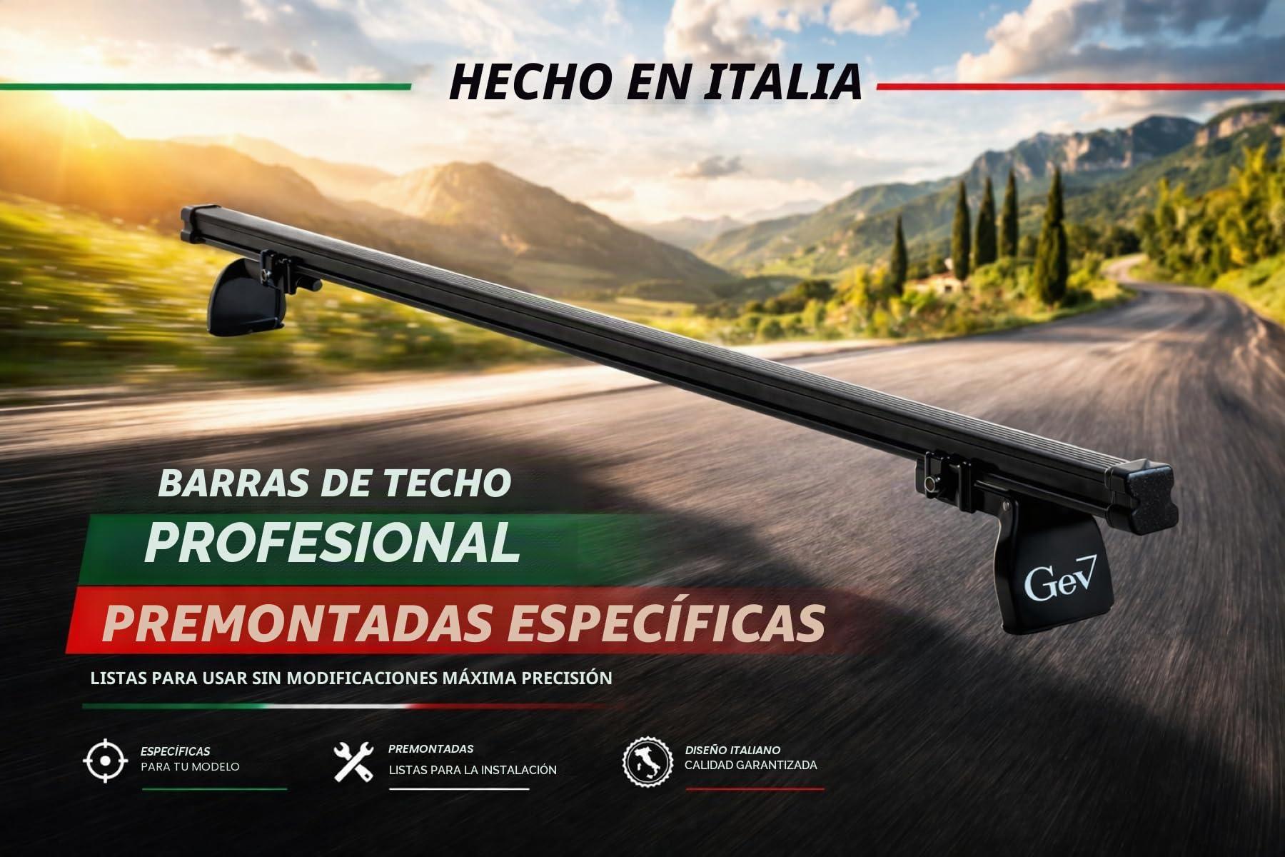 Gev 9417 9417 - Barras de Techo Profesional, Juego de 3