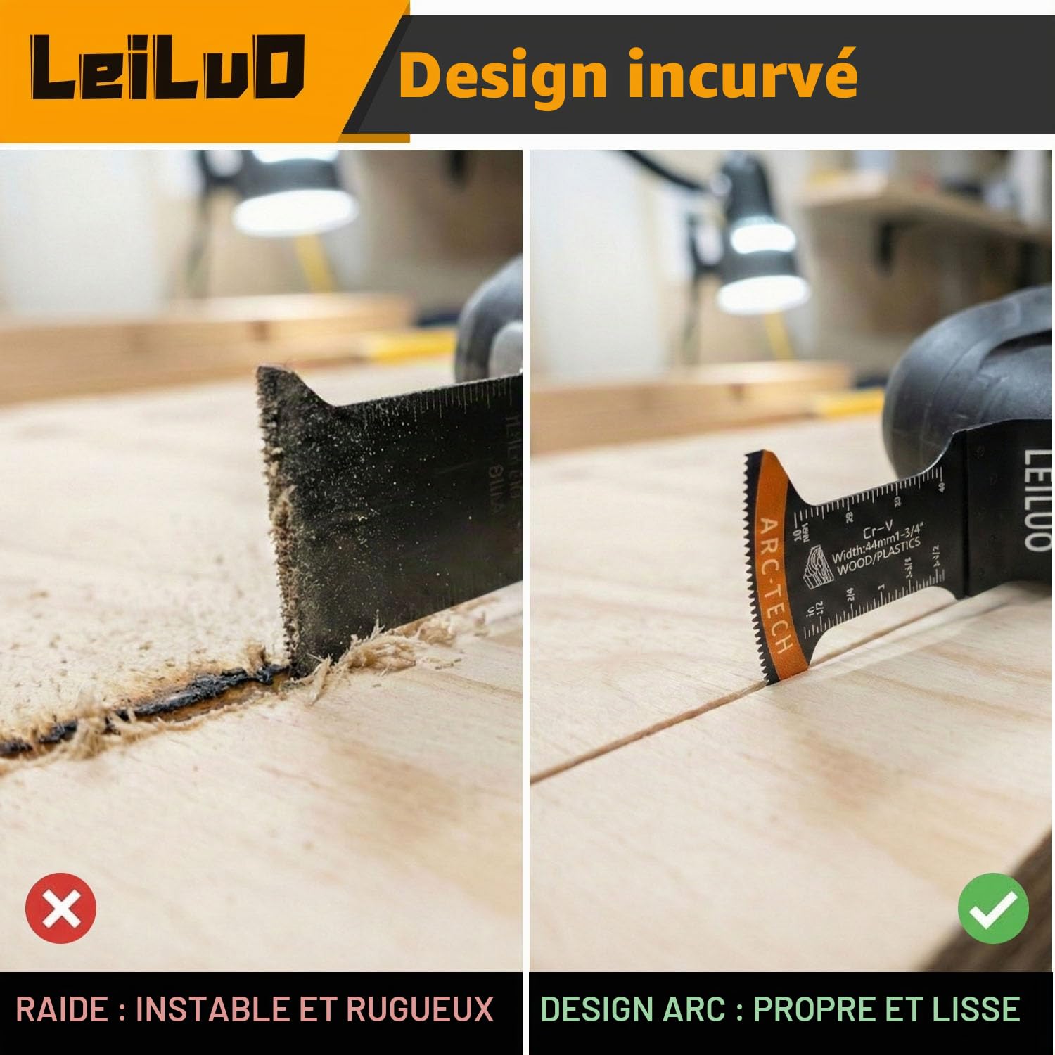 LEILUO 50 Pièces Lames de Scie Oscillante