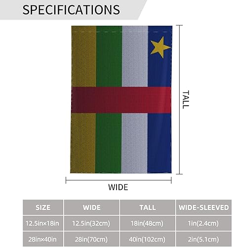 Miniatura 7 de Flag Of The Central African Republic Knitting Effect Garden Flag 12.5"x18" Inch Double Sided Garden Flags Home Lawn Outdoor Decor Flags Party Banner