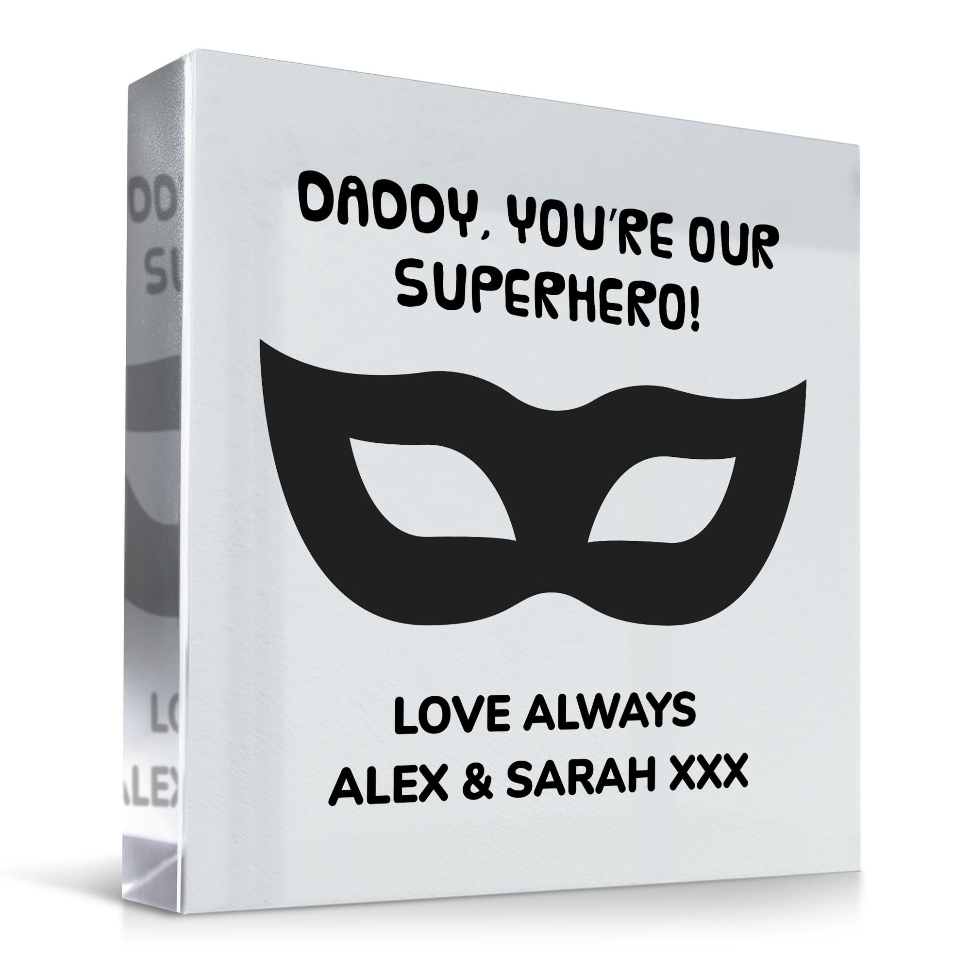 Red Ocean DADDY YOU ARE OUR SUPERHERO PLAQUE Personalised Gift For Daddy For Fathers Day Birthday From Daughter Son Superhero Gifts For Daddy Novelty Gift For Dad