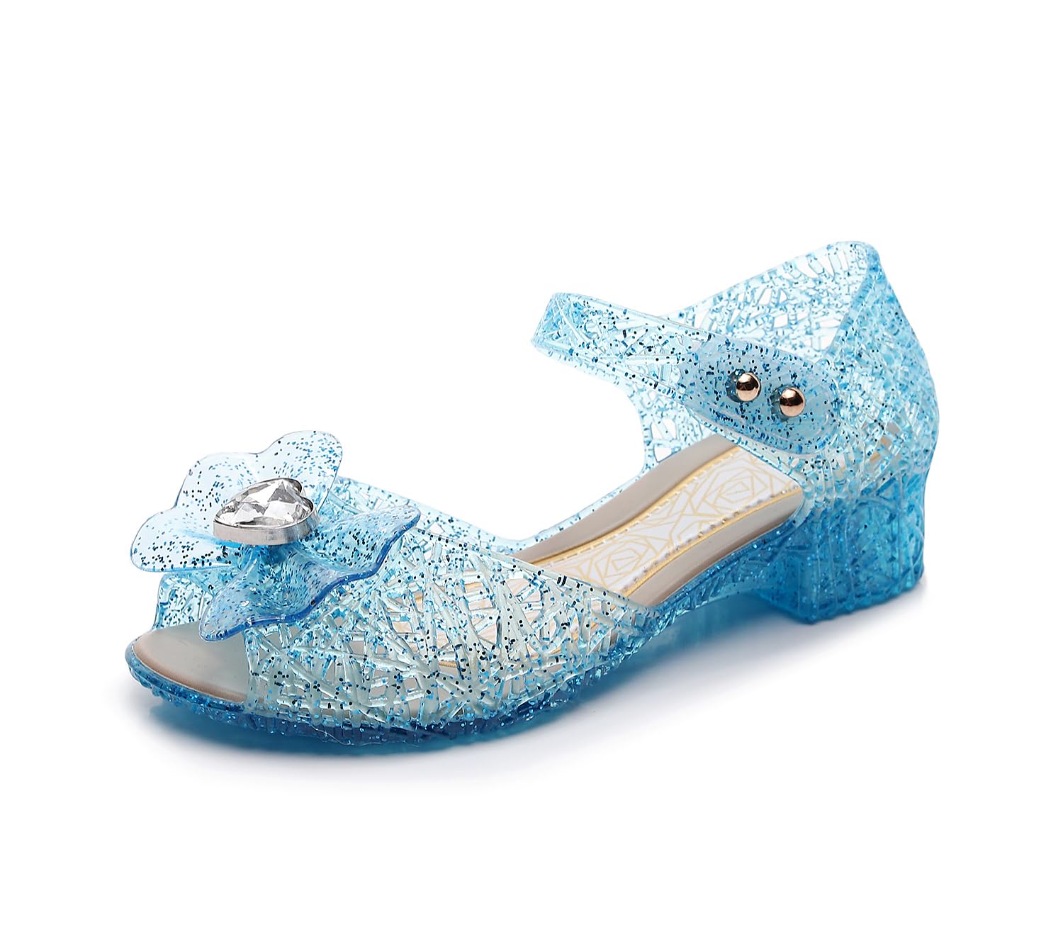Girls Jelly Sandals Princess Mary Jane Dress Up Shoes for Cosplay Party Birthday Toddler Little Girls