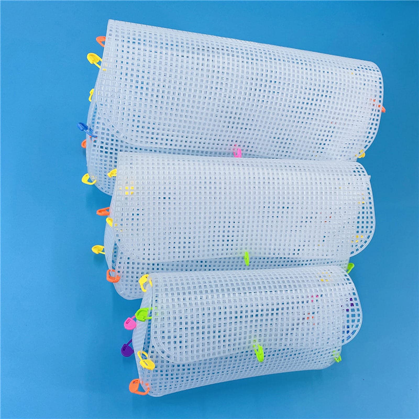 Oshhni 6 x Feuilles de Toile en Plastique à Mailles rectangulaires claires pour Sac de Point de Croix Artisanat Bricolage projets de Crochet en Tricot - Rectangle