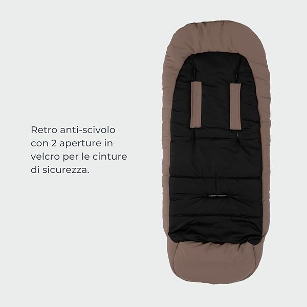 Nuvita 9545 Junior City | Sacco Universale per Passeggino | Perfetto per Bambini da 6 a 36 Mesi (100 cm) | Tessuto Vellutato e Massimo Comfort per il Tuo Bambino fino a -10°C | Beige - 5