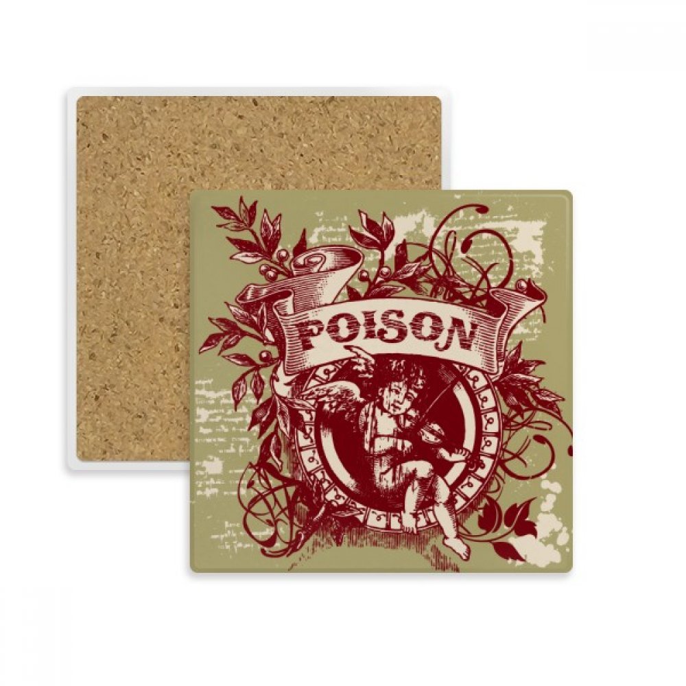 Coaster motif musique et danger enfant en pierre, une idée cadeau originale pour boissons