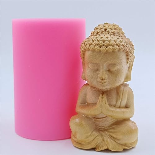 Vista 8 de Maitreya Buddha Design - Molde de vela de silicona perfumado, molde de cera de jabón perfumado, molde de silicona 3D para aroma, yeso, resina