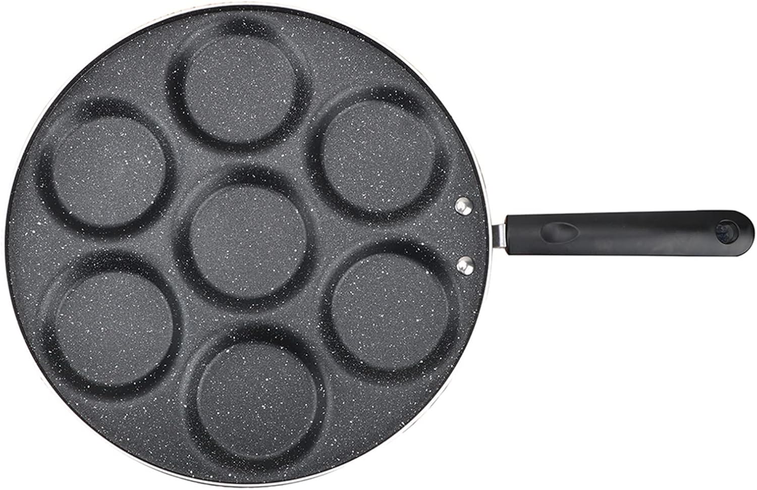 Chef's Pans Hamburg Pressed Wheat And Rice Stone Frying Pan Egg Dumpling Fried Small Flat Non Stick Perforated Cake