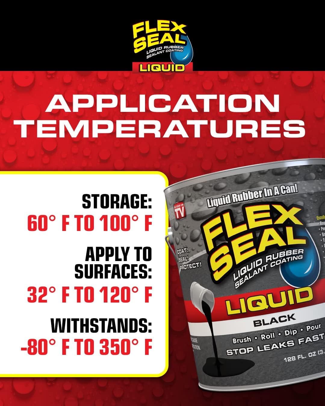 Flex Seal Liquid, 32 oz, Black, Liquid Rubber Coating Sealant, Waterproof, Flexible, Breathable, and UV Resistant, Roof Repair, Basements, RV, Campers, Trailers, Marine, EPDM, Masonry