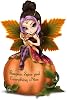The Hamilton Collection Pumpkin Spice and Everything Nice Fairy Figurine by Artist Jasmine Becket-Griffith Featuring Leaf-Like Wings and Hand-Painted Metallic Finishes