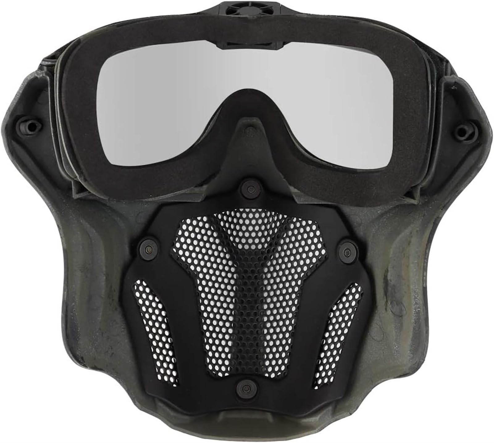 Maschera Mimetica for Softair, Maschera Protettiva Tattica Integrale, Occhiali da Paintball Antiappannamento Rimovibili for Cosplay di Giochi di Sopravvivenza CS(BCP)