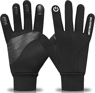 WESTWOOD FOX Guantes De Ciclismo De Invierno para Pantalla Táctil, Resistentes Al Viento, para Hombres Y Mujeres, Térmicos, Antideslizantes, Forro Polar Cálido Senderismo, Conducción, Escalada