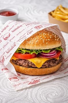 Hamburger tost ve sandvi  ka d  12 X 17 Cm 50 Adet