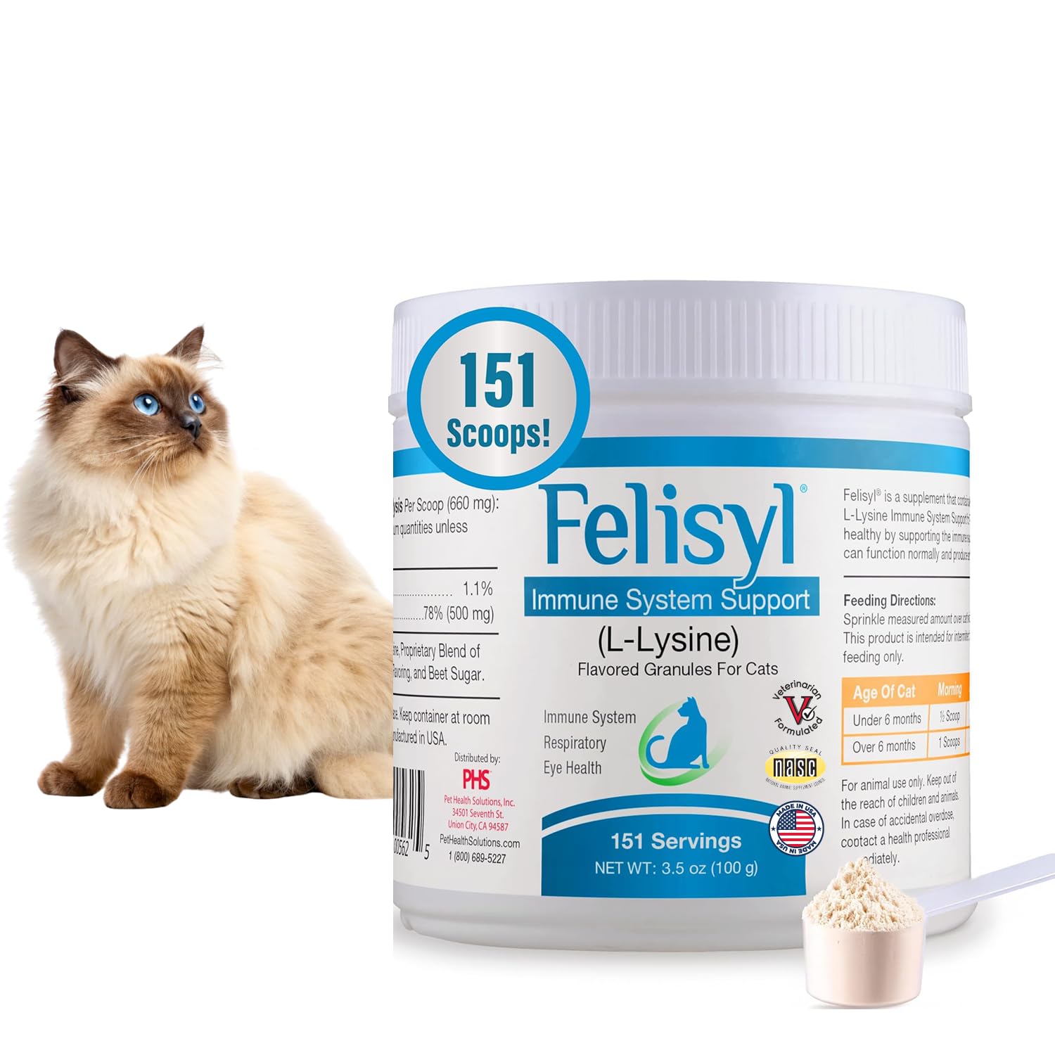 Felisyl L-Lysine Granules for Cats