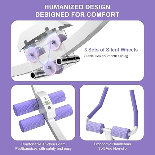 Miniatura 3 de Home Gym Systems Ab Machine, Ab Workout Equipment, Adjustable Ab Trainer Machine for Abs Workout at Home Gym, Foldable, Knee Protection, Abdominal