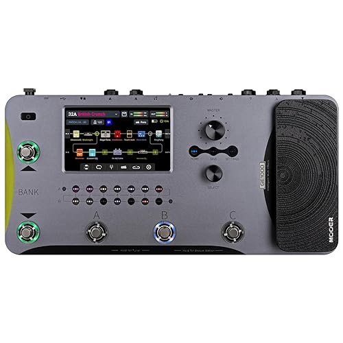 MOOER GE1000 Guitar Multieffects Pedal Processor WIth 5" Touch Screen, 300+ Effects, AI Equalization Third-brand IRs, Stereo Sound, Surport Wireless Footswitch XLR, MIDI Port, APP Cloud