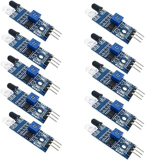 IR Infrared Obstacle Avoidance Sensor Module for Arduino Smart Car Robot 3-Wire Reflective Photoelectric for Arduino Smart Car Robot 10PCS
