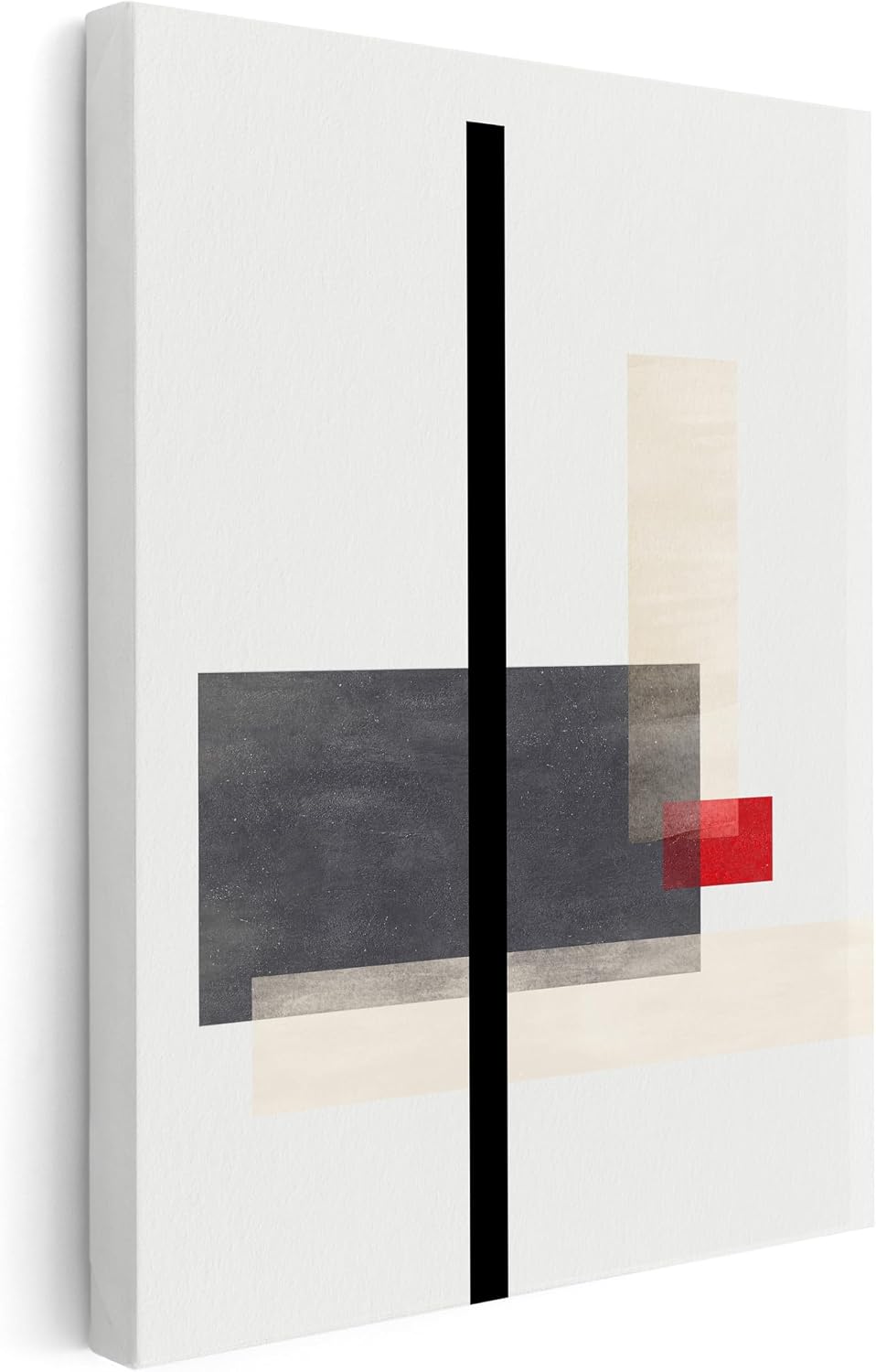 Poster Master Geometric Canvas - Composition Print - Abstract Line Art - Mid Century Modern Design - Illustration Art - Aesthetic Great Office or Bedroom Wall Decor - 8x10 STRETCHED Canvas