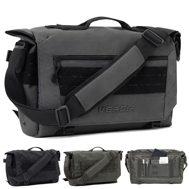 VEAGIA Messenger bag Laptop bag Briefcase Molle system Tactical style Detachable shoulder strap Shoulder Bags