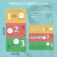 Vista 7 de Kit de cuidado de la piel antes y después de encerar, limpiador previo a la cera de manzanilla, aceite removedor de cera de almendras, gel de cera