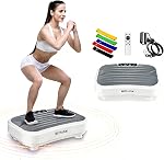 Plaque de vibration Exercise Machine, Power Waver Plate-forme de vibration pour le drainage lymphatique,Whole plaque de vibration du corps Machine aide la perte de poids façonnage 330lbs (Noir)