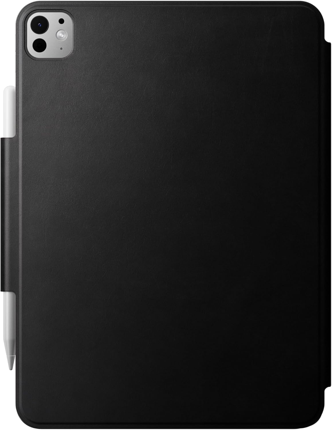 NOMAD Modern Leather Folio for iPad Pro, Robust Genuine Leather Case with Polycarbonate Frame, Protection by TPE Bumper, Suitable for iPad Pro 11 M4 (2024), Black