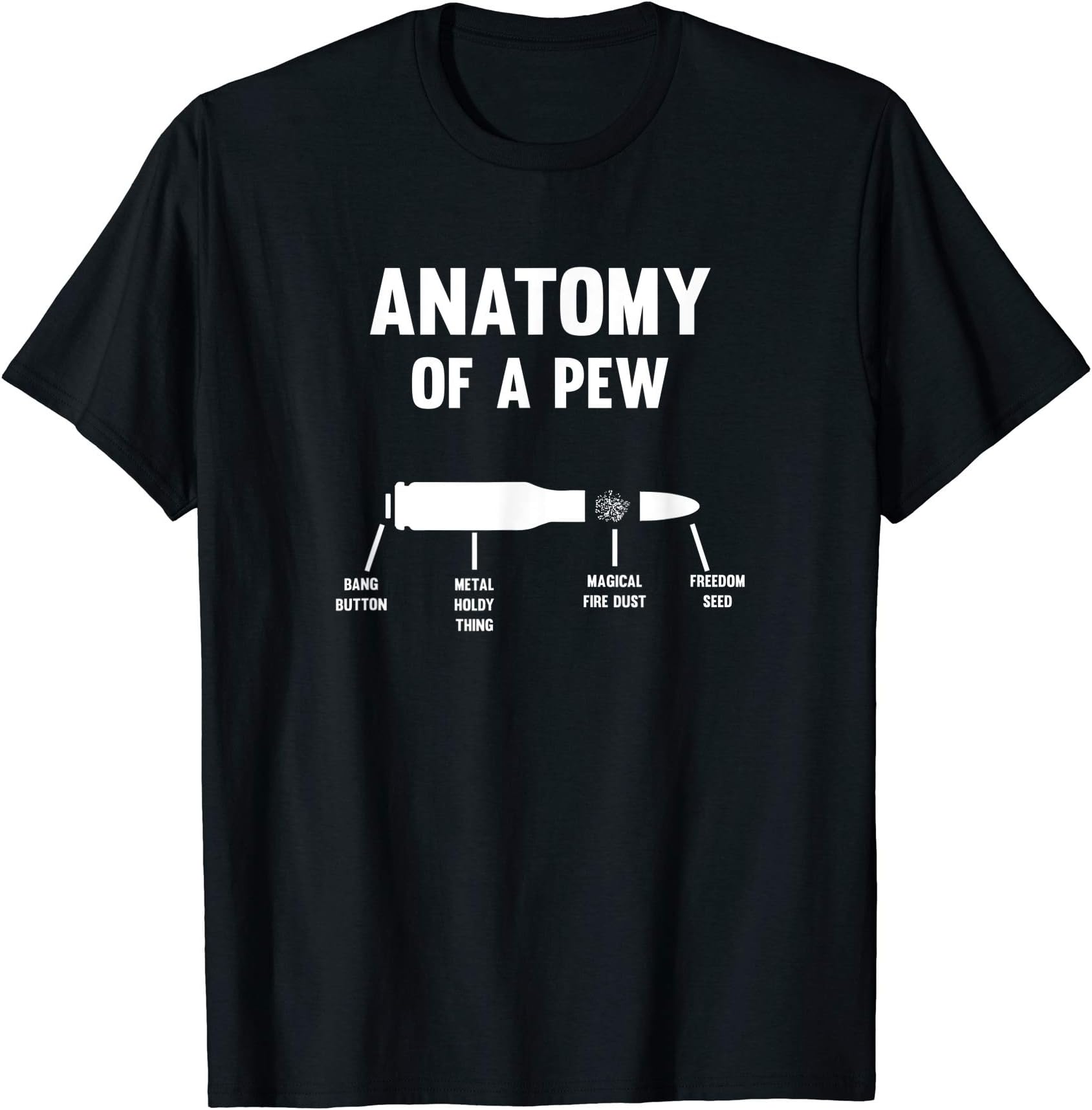 Anatomy Of A Pew Bullet Parts T-Shirt T-Shirt