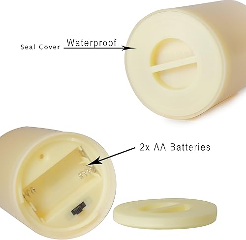 Miniatura 7 de iZAN 1 vela LED sin llama a pilas con temporizador para exteriores, impermeable, parpadeante, luz decorativa para Halloween, Acción de Gracias,