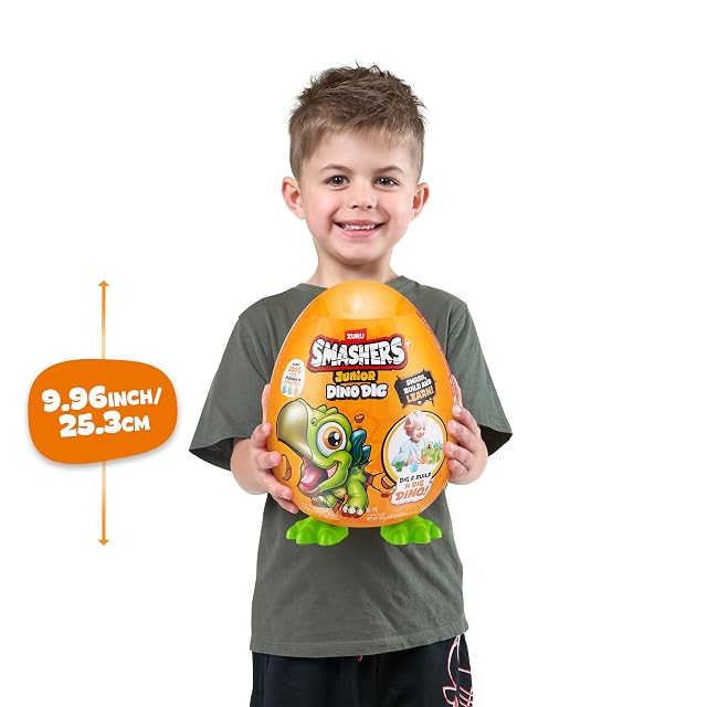 Foto 4 de 7 de Smashers Junior Dino Dig Small Egg, Raptor, by ZURU 12+ Surprises, Dinosaur Preschool Toys, Build Construct…