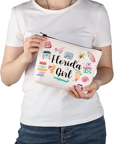 Miniatura 6 de PWHAOO Bolsa de maquillaje para el hogar de la Florida del regalo de Florida I Love Florida Cosmetic Bag Florida Lover Gift Florida Souvenir Gift,