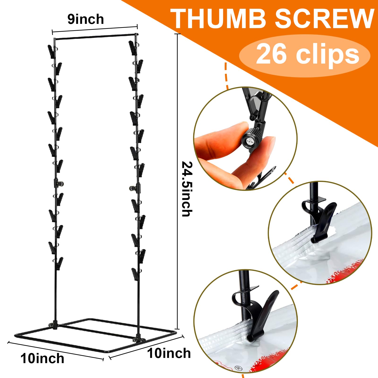 Chip Rack Display Stand - 26 Clips, Modern Metal -4 Chip Rack Display Stand - 26 Clips, Modern Metal -4