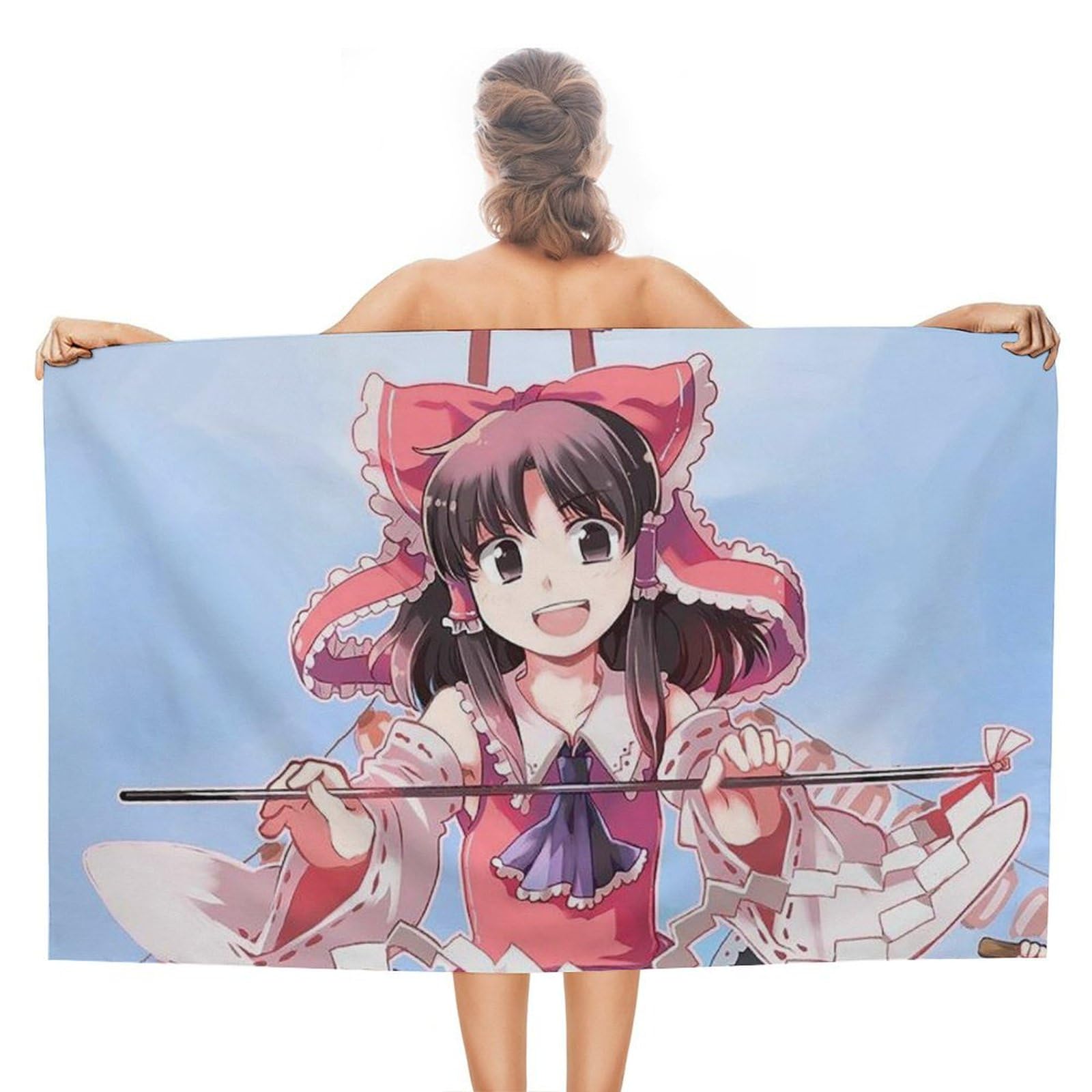 Amazon.co.jp: バスタオル 東方 博麗霊夢 アニメ ビーチタオル スイム