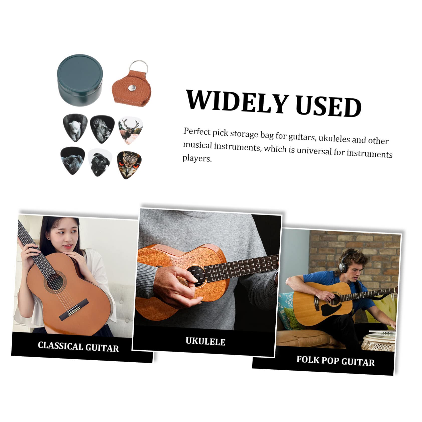 Abaodam 4sets Plettri Per Chitarra Celluloide Con Scatola e Sacchetto Accessori Per Chitarra Elettrica e Acustica Plettri Leggeri e Resistenti Per Musicisti Principianti e Professionisti