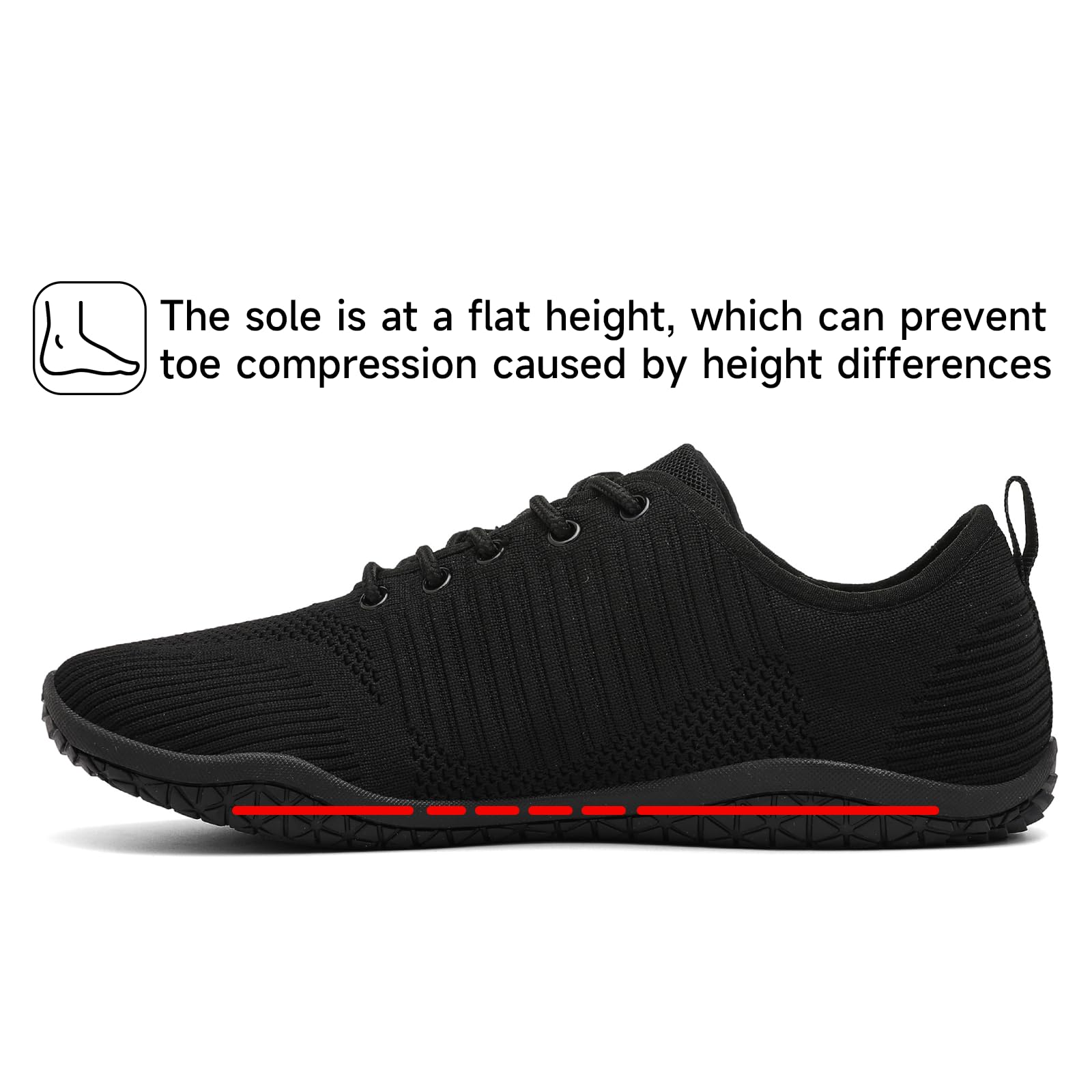 Geweo Barefoot Femme Homme Chaussures de Minimalist Embout Large Sneaker Respirant 37-47