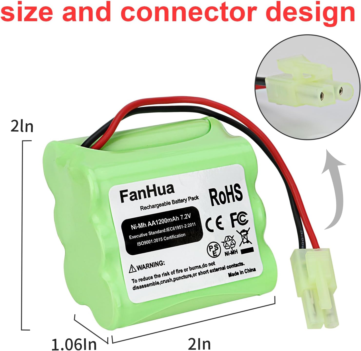 1200mAh XB2950 Replacement Battery for Shark V2950 V2950A V2945Z V2945 Vacuum Carpet Sweeper 7.2V Ni-Mh Battery